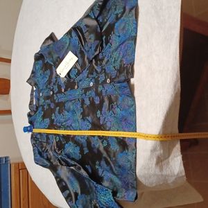 French Laundry plus size 3x, black back ground with floral designs .